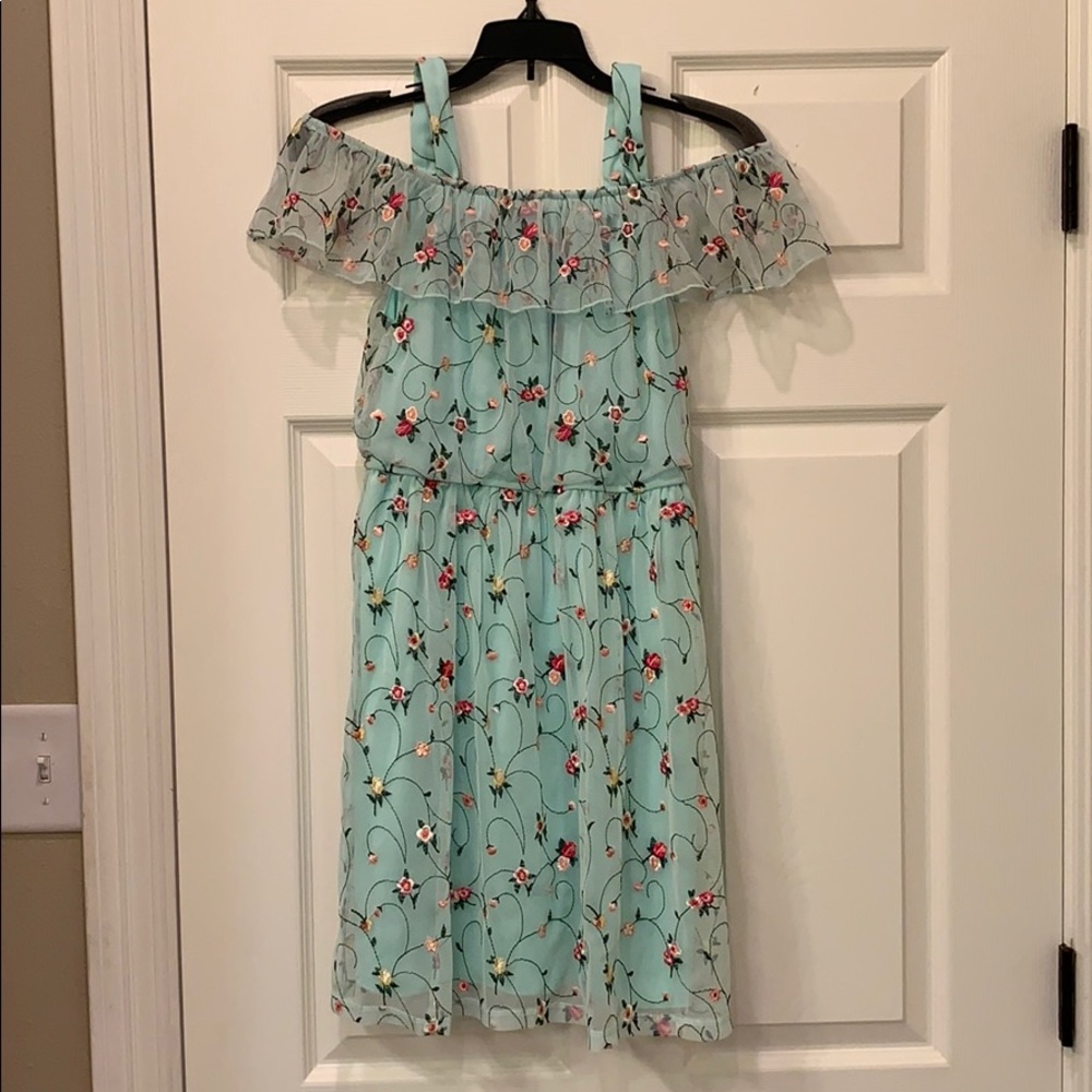 Speechless Kids Cold Shoulder Floral Dress